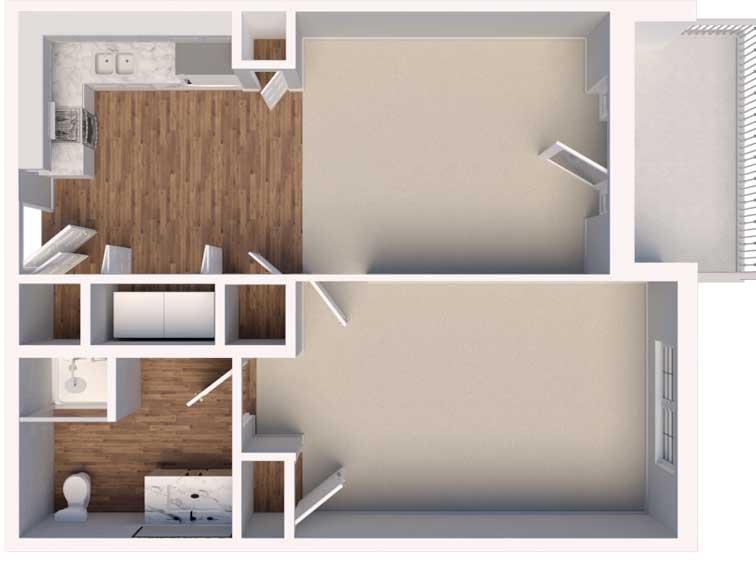 1 Bedroom Expansion floorplan