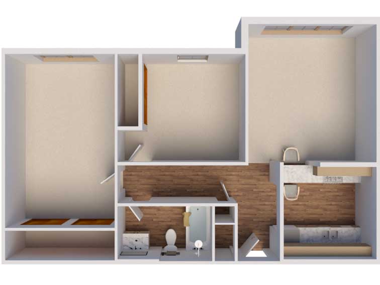 2 Bedroom Heritage floorplan